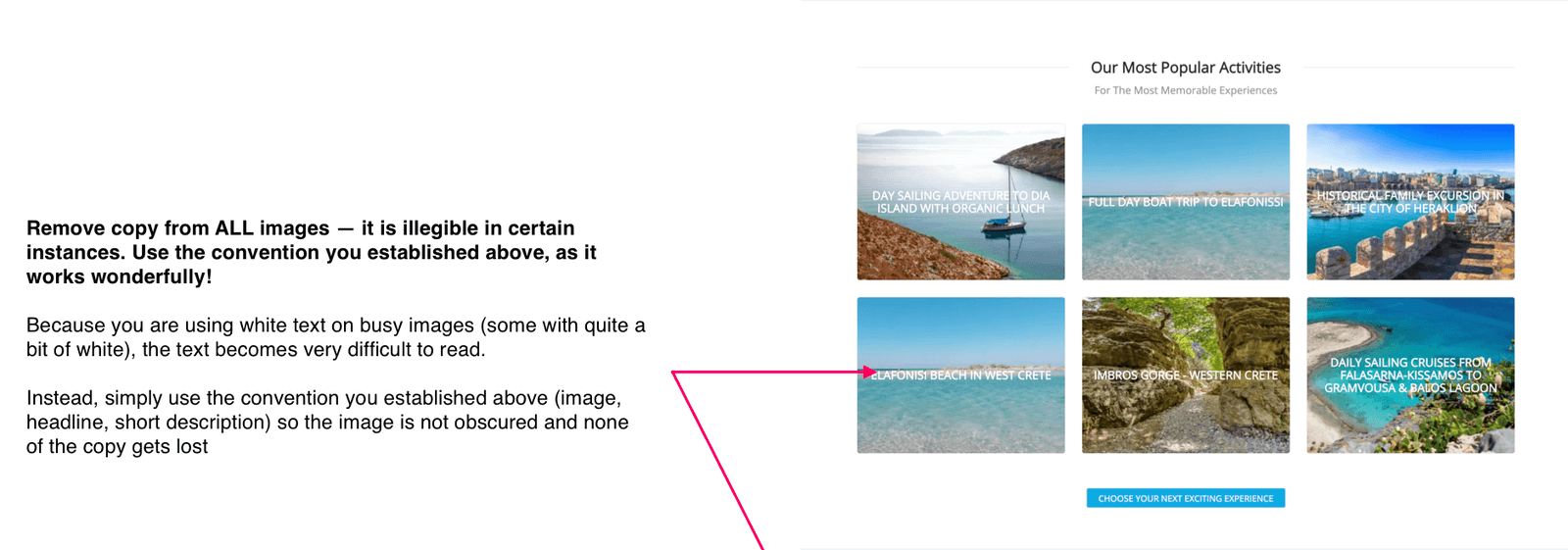 How to improve your homepage copy, example 6