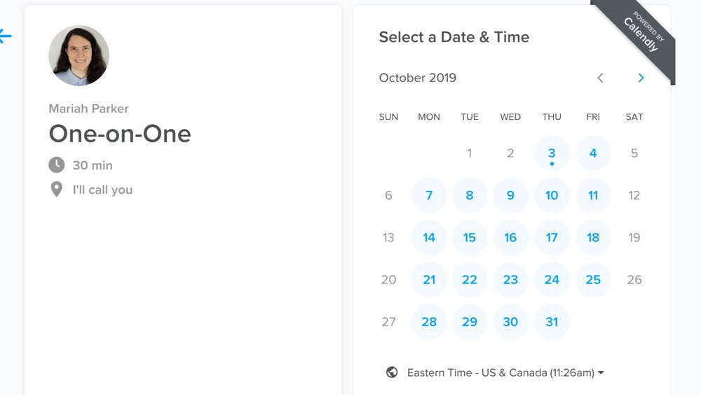 Calendly booking for customer research calls