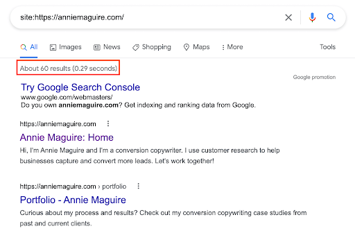 check your indexability status through your Google Search Console
