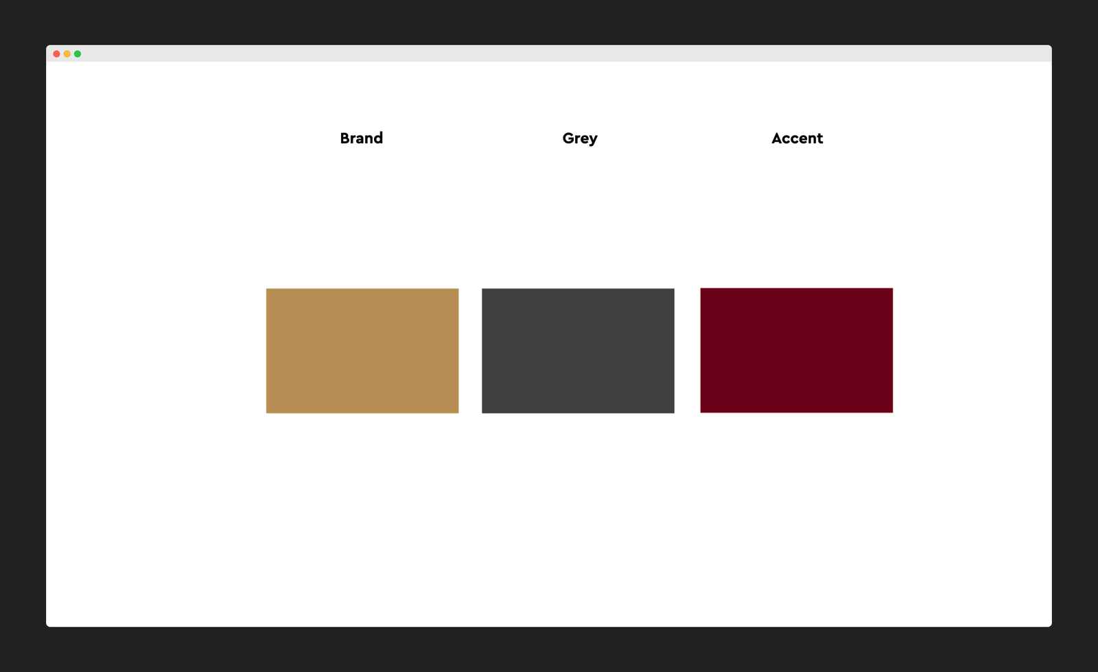 Color scheme for brand, example 1